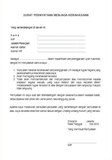 Contoh Surat Sangat Rahasia Perusahaan Contoh Surat