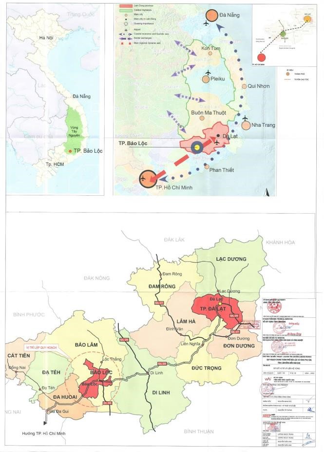 Lâm Đồng công khai loạt bản đồ quy hoạch chung thành phố Bảo Lộc và vùng phụ cận đến năm 2040