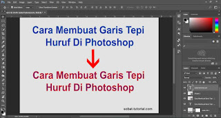 Cara Pertama Membuat Garis Tepi Huruf Di Photoshop