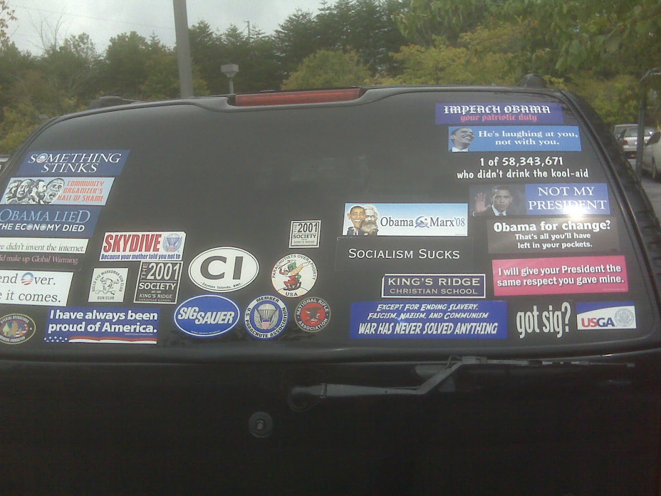 I'm thinking this guy has some sort of political opinion...