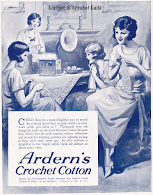 Vintage crochet cotton ad, 1920s 