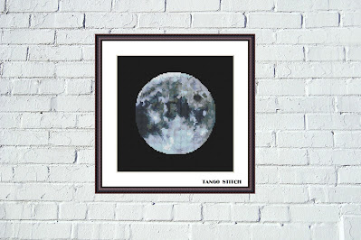 Full Moon cross stitch pattern - Tango Stitch