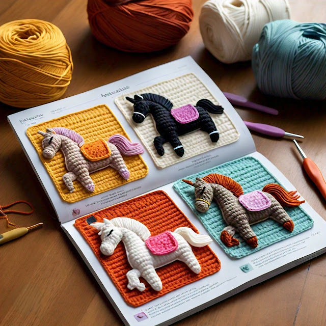 Beginners to experts free crochet horse applique patterns
