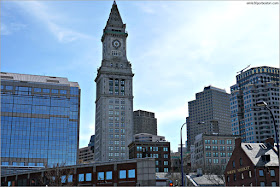 Custom House Tower y Quincy Market, Boston