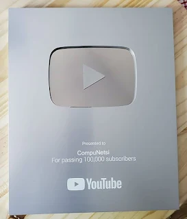 placa de seguidores plateada youtube