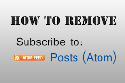 Remove - Subscribe to: Posts (Atom) from Blogger