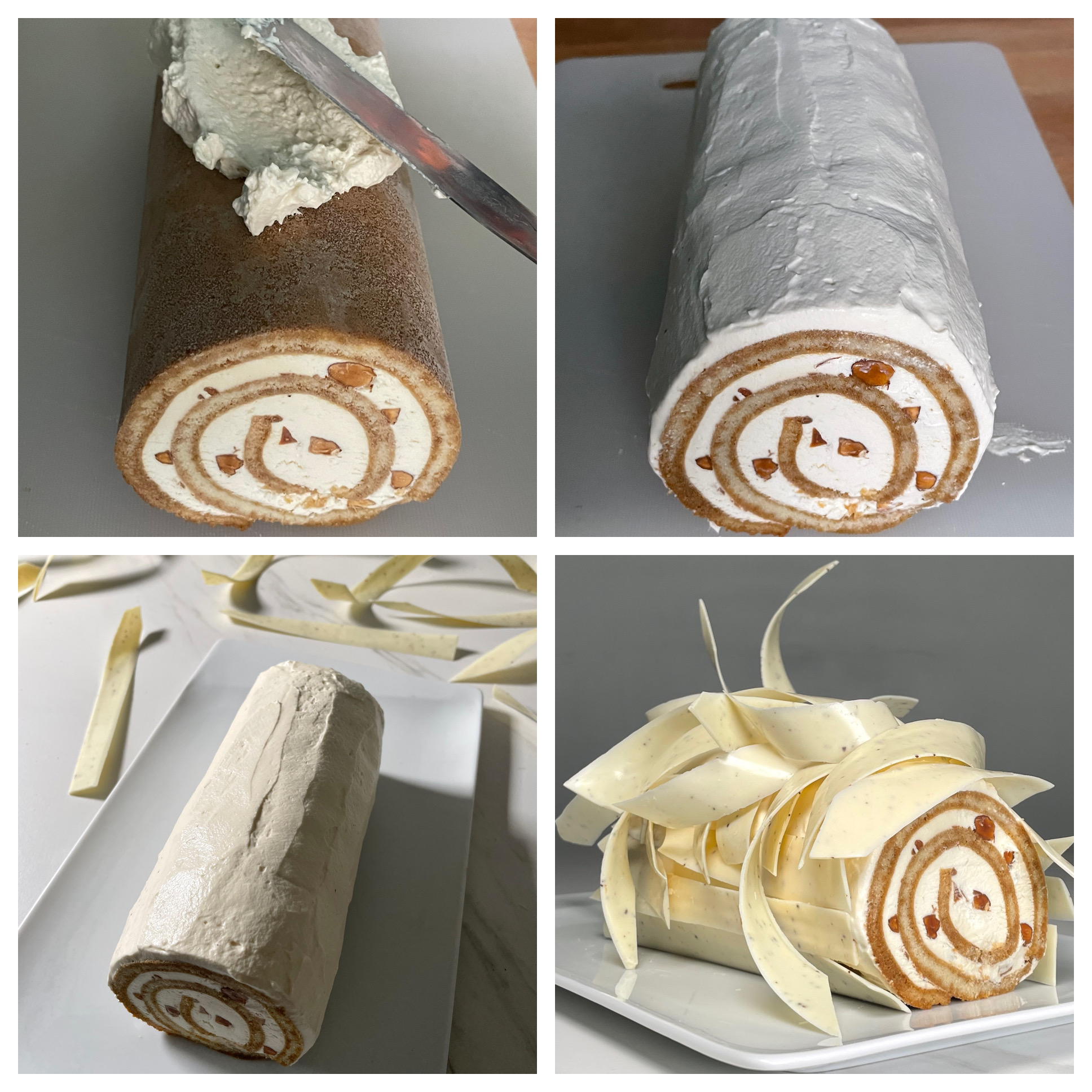 Caramel Beurre Sucré: Bûche Moka roulée au café selon la recette de  Frédéric Bau