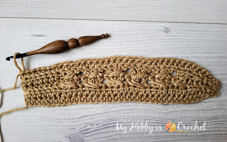 Crochet Wheat Hat row 5