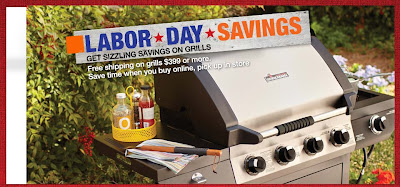  You  want a new grill to have a cookout with family on labor day but don't have time to pick one? Buy online now and you will get free shipping on grills $399 or more.