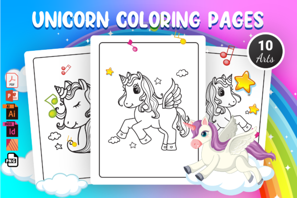 Etsy Free Unicorn Coloring Pages SVG - KDP Interior cut files for your personal DIY projects