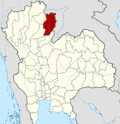 Map of geographical location of Nan province in North Thailand