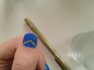 Blue nail gold marker