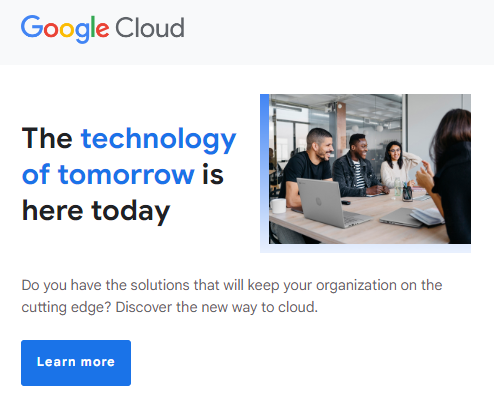 Google Cloud - the technology of tomorrow is here today