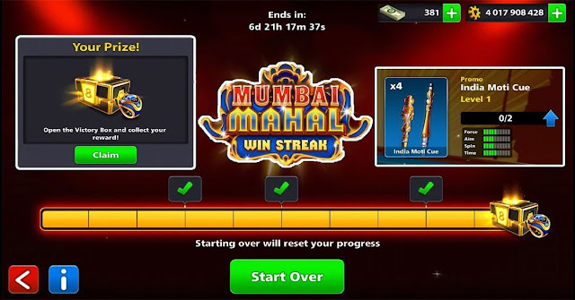 8 ball pool Mumbai Mahal Win Streak