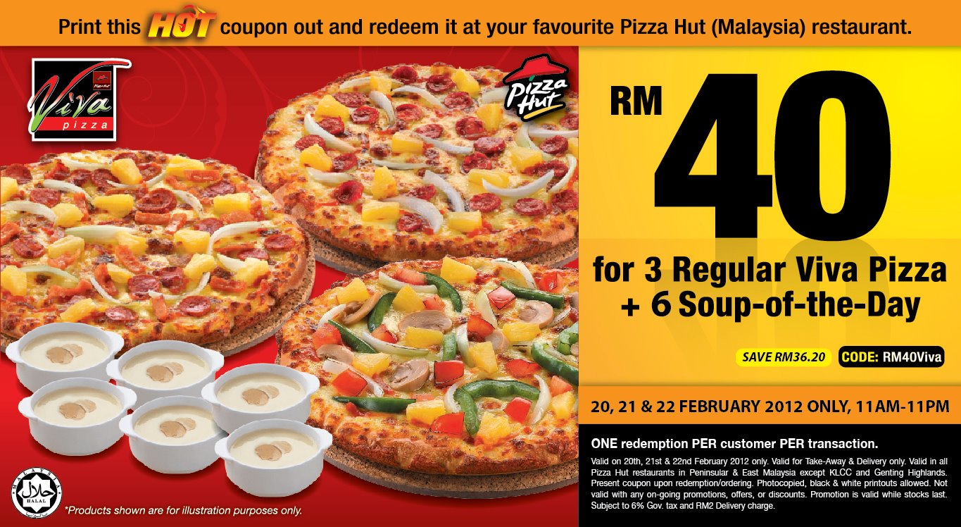 I Love Freebies Malaysia: Promotions > RM40 for 3 pizzas ...