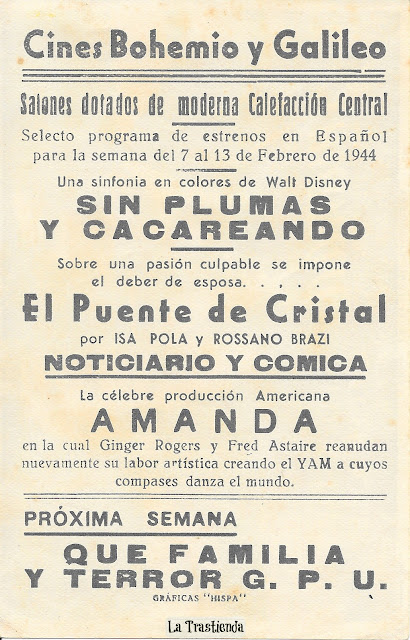 Programa de Cine - Amanda, La Paciente Peligrosa - Fred Astaire - Ginger Rogers