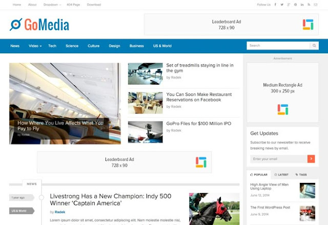 Free download GoMedia WordPress Theme