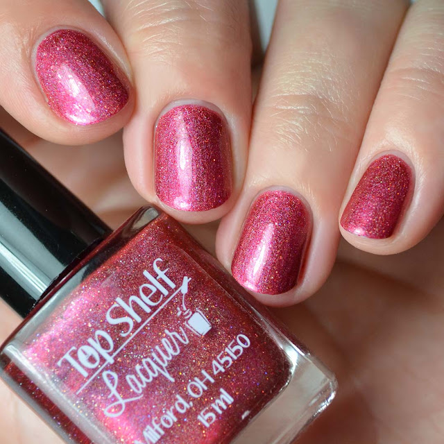 candy apple red holographic nail polish