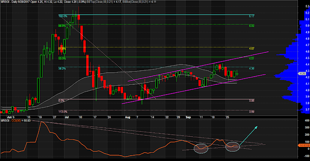 $MRSGI Daily Chart as of September 29, 2017