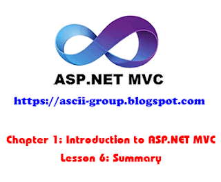 Introduction to ASP.NET MVC | 6.Summary