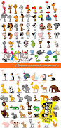 Cartoon animals vector set 3. EPS . 2 files . 23.79 Mb (cartoon animals vector set )
