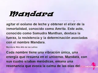 ▷ Significado del nombre Mandara