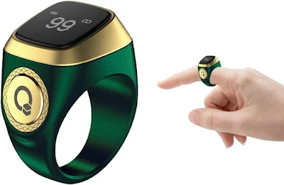 Hitopin Smart Ring Counter, Smart Tasbih Zikr Ring, Muslim Islamic Prayer Smart Rings,Tasbih Counter Smart Ring, Digital Electronic Smart Tally Counter, Tasbeeh Smart Counter for Prayer