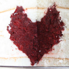 heart cake close-up