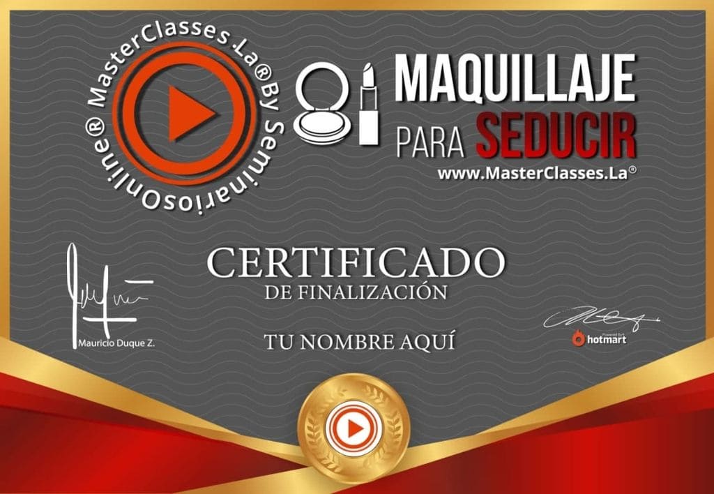 CERTIFICADO DE MAQUILLAJE PARA SEDUCIR