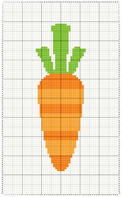 Carrot - free cross stitch pattern