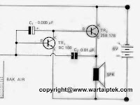 Rangkaian Water Level Alarm, Aplikasi Untuk Mengetahui Permukaan Air Sebuah Bak/Tangki