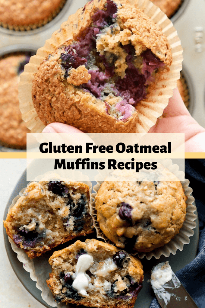 Gluten-Free, Dairy-Free, Blueberry Oatmeal Muffins