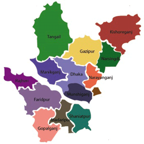  List of District in Dhaka Division