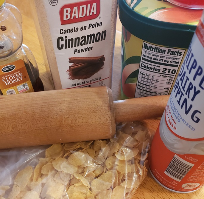 ingredients for fried ice cream