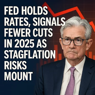 In-depth analysis of the Federal Reserve’s June 2025 decision to hold rates steady and signal fewer cuts next year amid stagflation concerns.