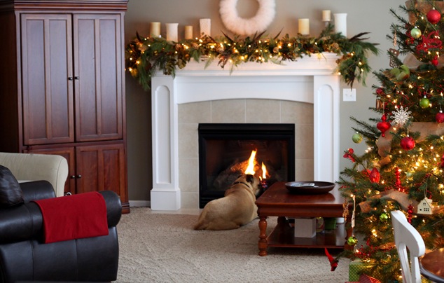 fireplace mantel