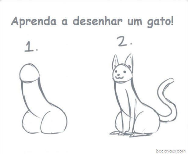 aprenda a desenhar um gato bacanaus