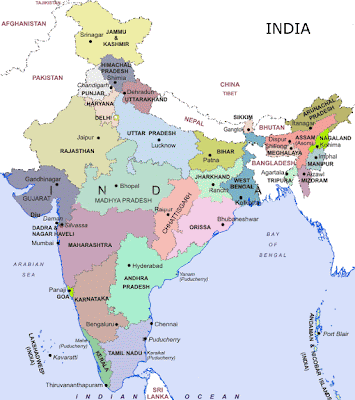 India Map Regional Political