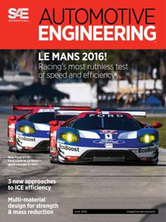 Automotive Engineering 2016-04 - June 2016 | ISSN 2331-7639 | TRUE PDF | Mensile | Professionisti | Meccanica | Progettazione | Automobili | Tecnologia
Automotive industry engineers and product developers are pushing the boundaries of technology for better vehicle efficiency, performance, safety and comfort. Increasingly stringent fuel economy, emissions and safety regulations, and the ongoing challenge of adding customer-pleasing features while reducing cost, are driving this development.
In the U.S., Europe, and Asia, new regulations aimed at reducing vehicle fuel consumption/CO2 are opening the door for exciting advancements in combustion engines, fuels, electrified powertrains, and new energy-storage technologies. Meanwhile, technologies that connect us to our vehicles are steadily paving the way toward automated and even autonomous driving.
Each issue includes special features and technology reports, from topics including:  vehicle development & systems engineering, powertrain & subsystems, environment, electronics, testing & simulation, and design for manufacturing