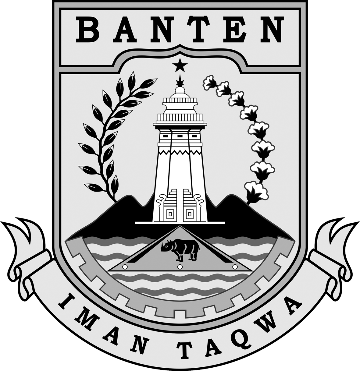 Model Busana Muslim 2019: Logo Banten Hitam Putih