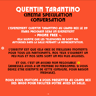 Quentin Tarantino @ Grand Rex, Paris,  29 Mars 2023