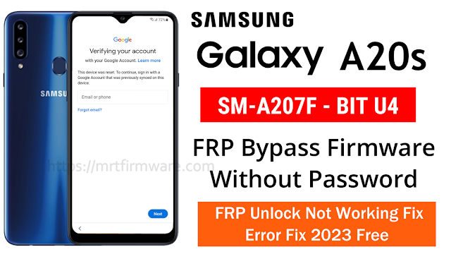 Samsung Galaxy A20s SM-A207F U4 Frp Bypass Firmware Download Without Password