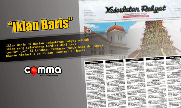 Comma advertising biro jasa pasang iklan koran