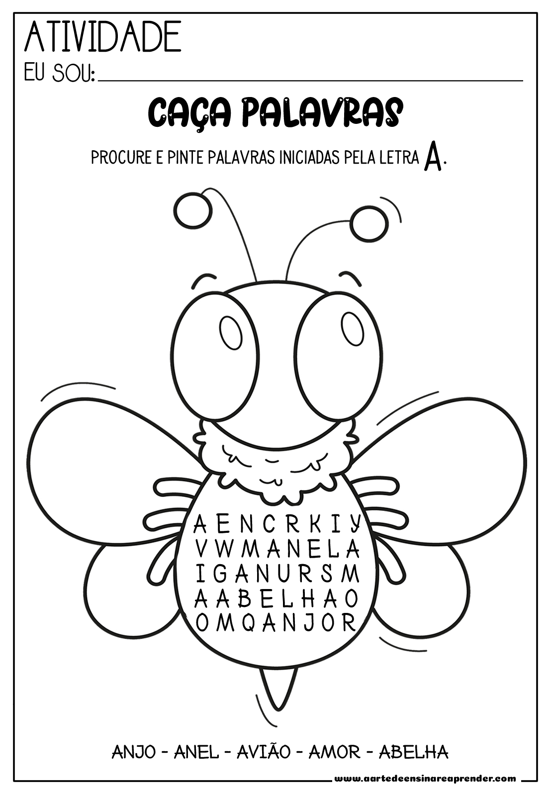 ATIVIDADE PRONTA - CAÇA PALAVRAS - A Arte de Ensinar e Aprender