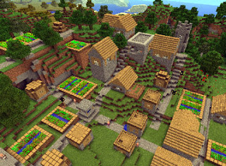 poblado medieval en minecraft