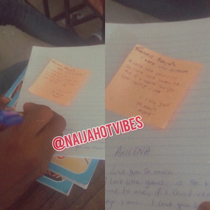 Two students captured written a love letter to their university crush during lecture class  (Video) 