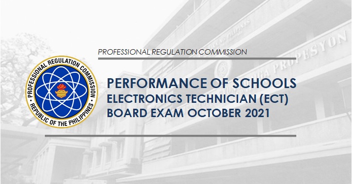 Performance of schools: October 2021 Electronics Technician ECT board exam result