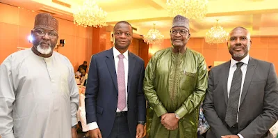 L-R: Executive Commissioner, Technical Services, Nigerian Communications Commission (NCC), Ubale Maska; Group Managing Director/Chief Executive Officer, VDT Communications Limited, Biodun Omoniyi; Executive Vice Chairman/Chief Executive Officer, NCC, Prof. Umar Danbatta and President, Association of Telecom Companies of Nigeria (ATCON), Tony Emoekpere, at Telecom Executives and Regulators Forum hosted by ATCON in Lagos on Thursday (September 7, 2023).