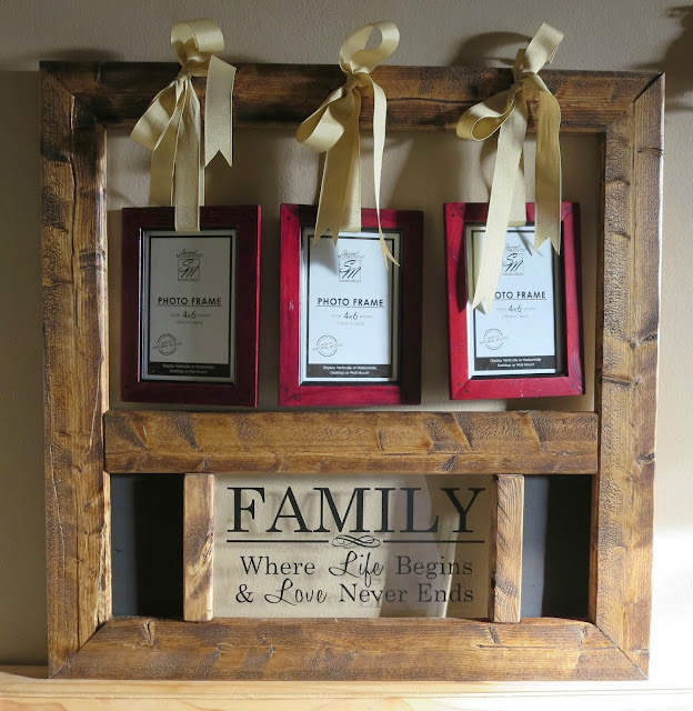 4x6 Photo Frame Wall Frame with Glass Family Quote