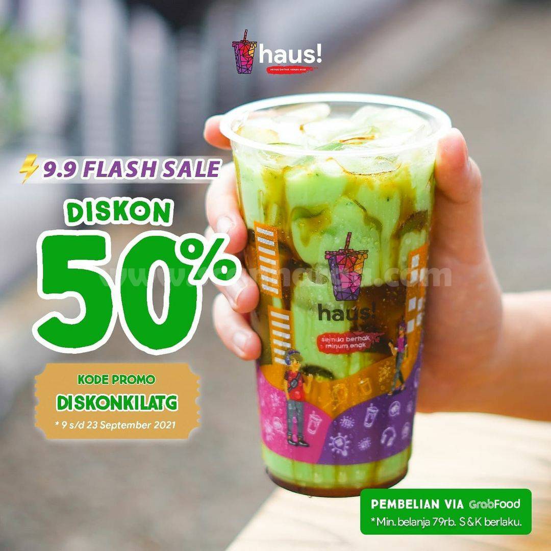 HAUS! Promo FLASH SALE 9.9 GRABFOOD DISKON hingga 50%